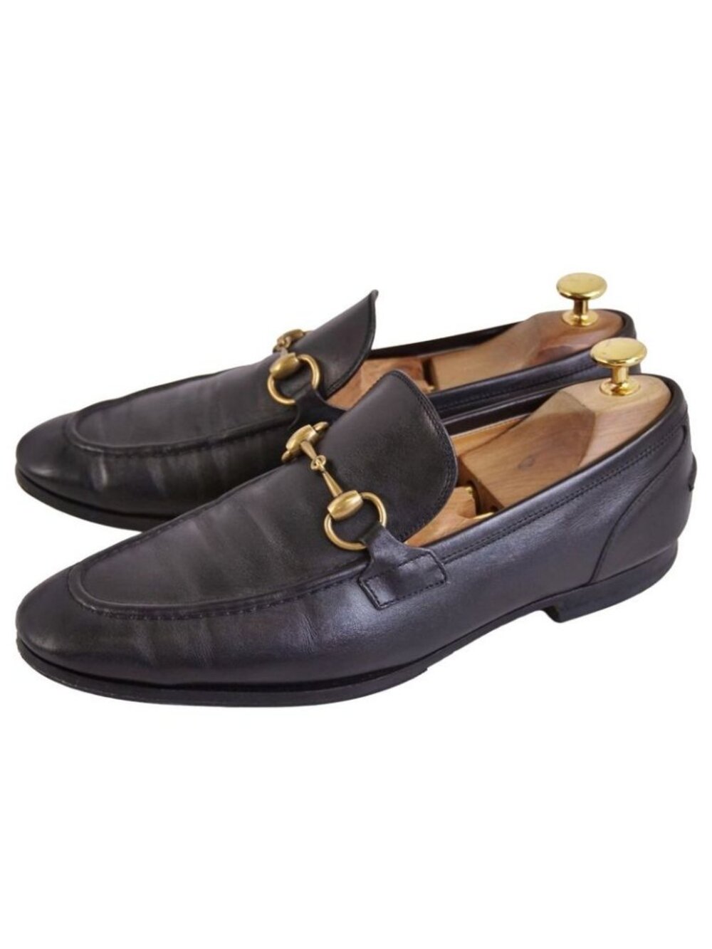 ★SOLD★ Gucci Loafers Moccasins Horsebit Leather Shoes - Picture 2 of 9